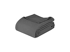 Superior Nobel Cotton Chevron Blanket, King, Charcoal