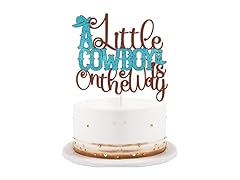 A Little Cowboy is on The Way Cake Topper