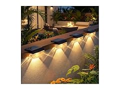 Warm White Solar Deck Lights 8 Pck