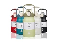 BJPKPK Insulated Water Bottles with Straw, 35 oz Light Green