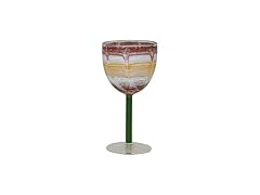 6-Ounce Hand-Blown Multicolor Art Glass Wine Glass