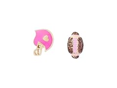 Betsey Johnson Women's Football Stud Earring Set