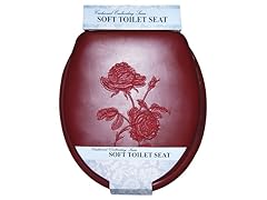 17-Inch Round Soft Cushion Embroidery Toilet Seat