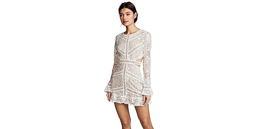 emerie cut out dress white Amazon.com: For Love & Lemons Women's Emerie Cutout Dress, White, L : Clothing, Shoes & Jewelry