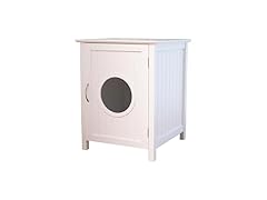 Cat White Litter Box Enclosure Furniture