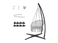 LAZZO C-Type Hammock Chair Stand,Steel Rack Stand