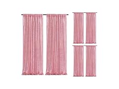 SoarDream Blush Pink Sequin Backdrop 6 Panels