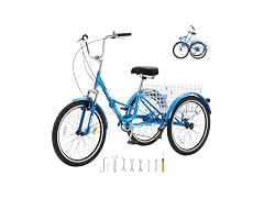Adult Tricycles Bike, 24 Inch Three-Wheeled