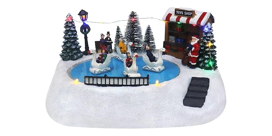 Christmas Village Tabletop Skating Rink