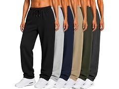 3Pk Womens Fleece Open Bottom Pants