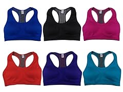 6Pk Solid Color Sports Bras