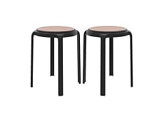 LeisureMod Tresse Stackable Round Stool
