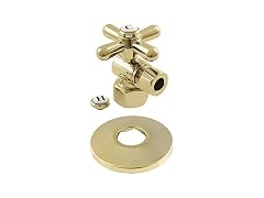 Kingston Brass Quarter-Turn Angle Shut-Off Valve, Pol Brass