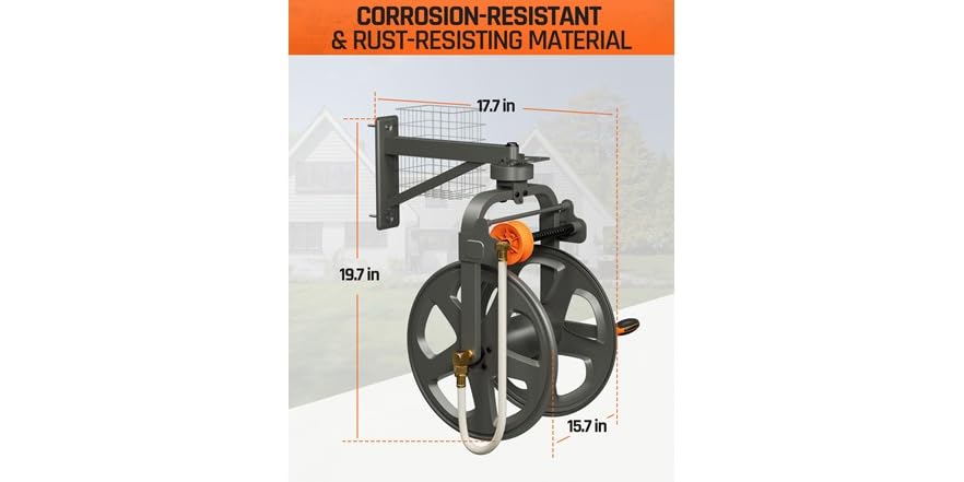 Hr6 Heavy Duty Garden Hose Reel Bronzenull