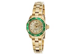 Invicta Women's Pro Diver 18K Gold Plated Bracelet Watch