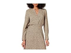 Amazon Essentials Women Small Blouse Taupe Leopard