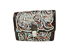 Patricia Nash WOMEN'S TOOLED COLLECTION LAURENTINA MEDIUM LEATHER CROSSBODY BAG PURSE