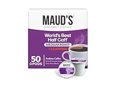 50CT Maud's Half Caff Coffee Pods, 50ct, Medium Roast