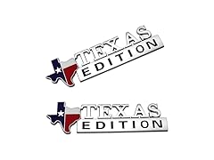  Texas Edition Trunk Decal 2Pcs Silver