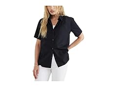 Dockers Women (M) Short Sleeve Button Down Shirt