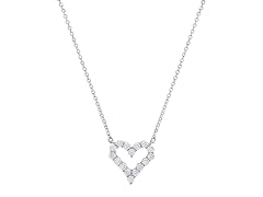 Moissanite Diamond Open Heart Necklace