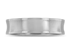 6 MM Brushed Finish Curved Men's Titanium