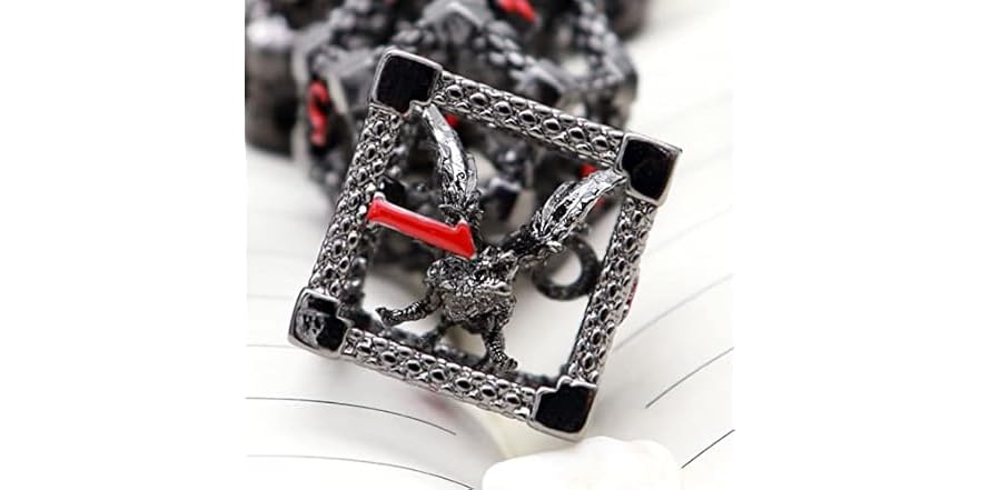 Haxtec Hollow Metal DND Dice Set