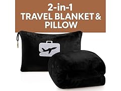 1 or 2Pk Comfort Fly Travel Blanket