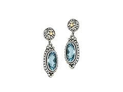Greg Anthony Bali Genuine Gemstone Dangle Earrings