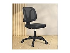 KIZECK Armless Swivel Ergonomic Chair