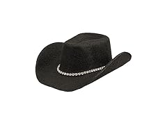 Doggy Parton Fur Trimmed and Rhinestone Hat