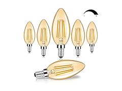 6-Pack Dimmable E12 LED Candelabra Bulbs 60W