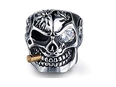 MollyQueen Vintage Cigar Skull Ring