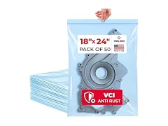 VCI Reclosable Poly Bags Pack of 50-4 mil Heavy Duty VCI Anti-Corrosion Gun Protection Bag