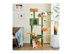 Ouritsu Cat Tree, 56" Tall Cat Tower, Green