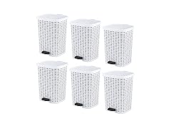 Superio 3 Gal Step-On Trash Can White