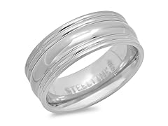Men's Shiny Titanium Band Ring