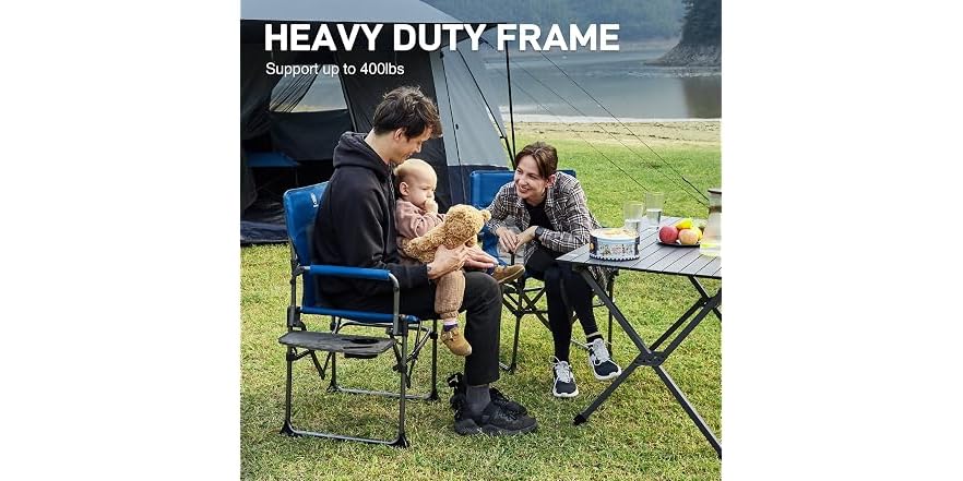 EVER ADVANCED 2 Pack Blue Camping Chair (Open Box)