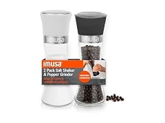 IMUSA Salt Shaker and Pepper Grinder Set – 2 Pack