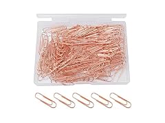 SUMAJU 200 Pcs Rose Gold Paper Clips, 1.1" Sc