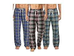 Espada Men's Fleece PJ's Pants 3-Pack No Pockets