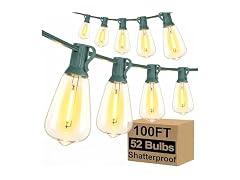 Brightever LED String Lights 52 Bulbs