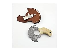 Vetus Skinning Knife Bone Handle Damascus