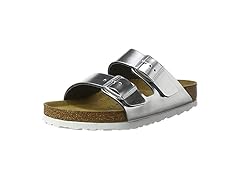 Birkenstock Arizona NL SFB Metallic Silver (Open Box)