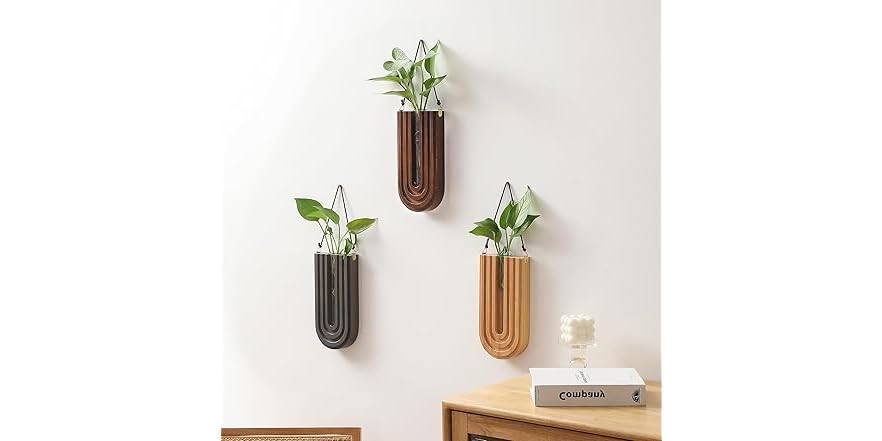 Wood Wall Indoor Planters 3 Pack