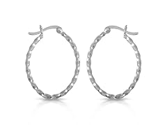 Sterling Silver Braided Hoop Earrings