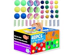 40pcs Flashine cat ball toys