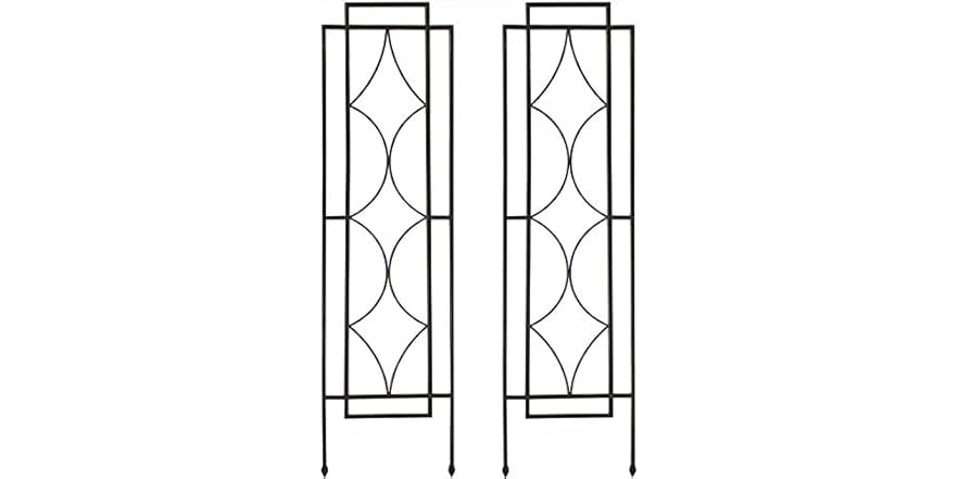 Sunnydaze 2-Piece Chic Diamonds Garden Trellis