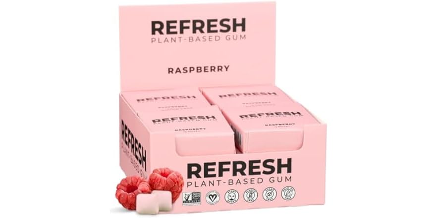 Refresh Natural Raspberry Gum (12pk)