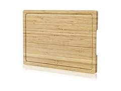 Bamboo Wood Cutting Board for Kitchen, 18"x12"